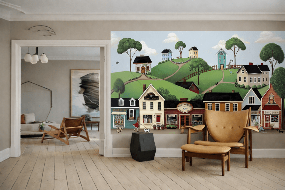 Whimsical Village Scene