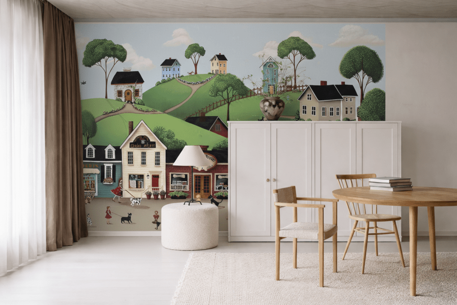 Whimsical Village Scene