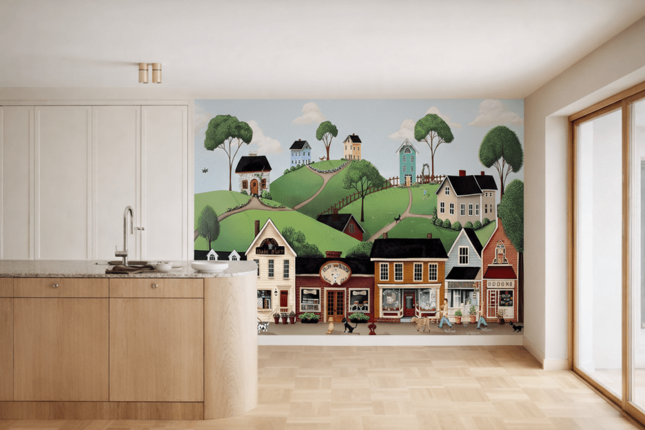 Whimsical Village Scene