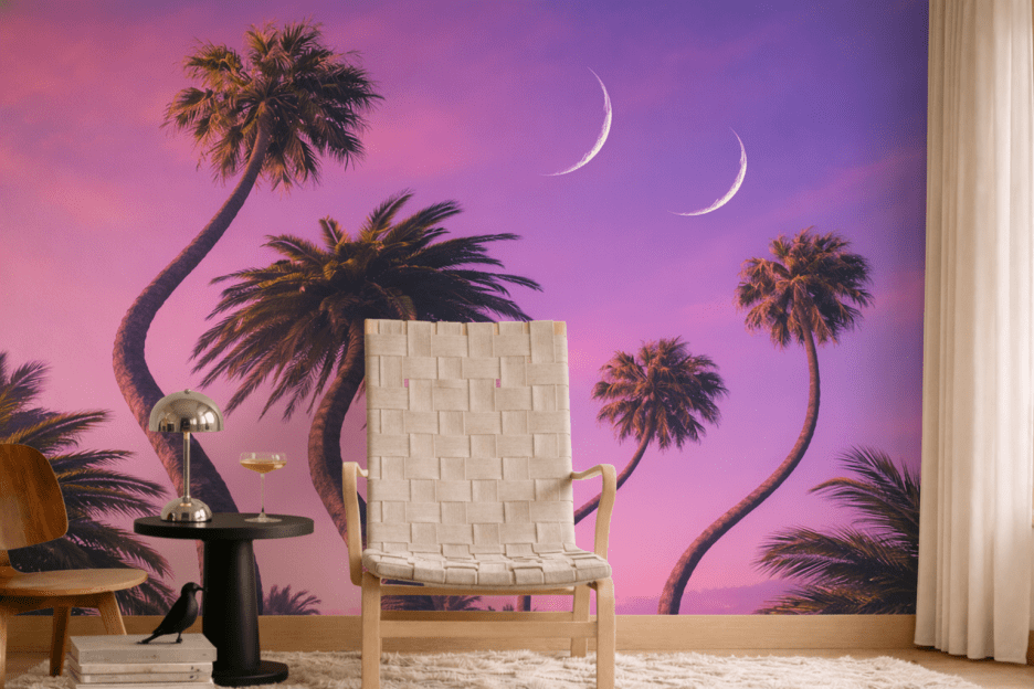 Curved Palms Mural