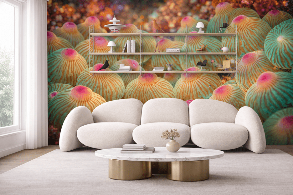 Porcelain Petal Mural