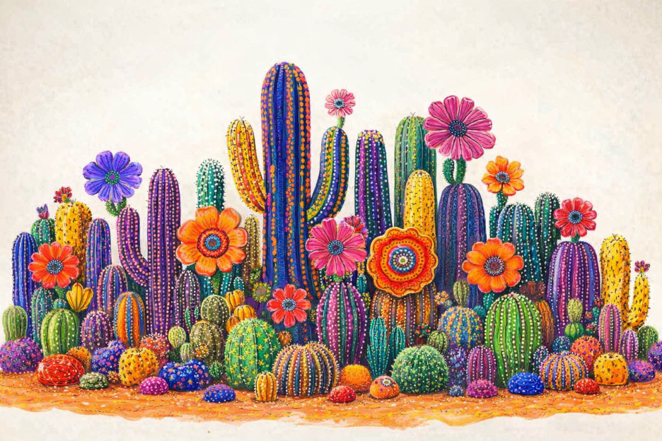 Vibrant Cactus Oasis