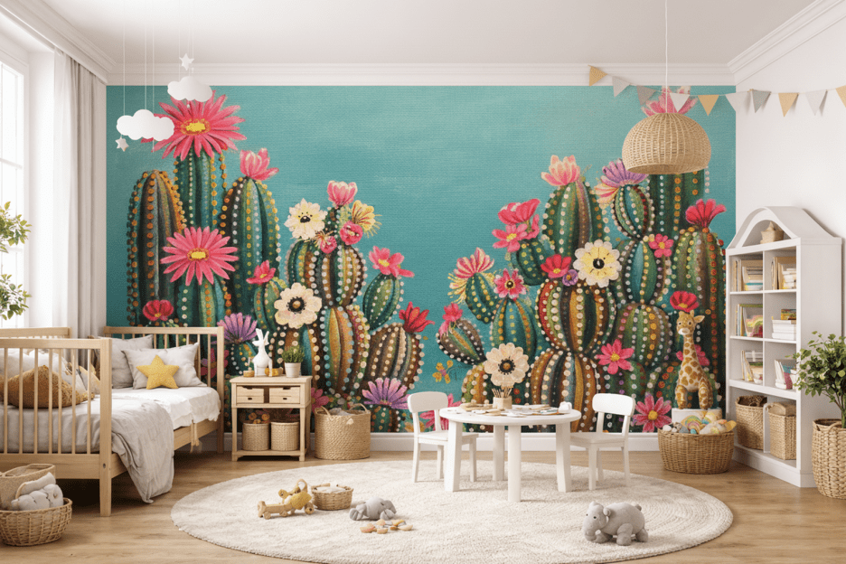 Cactus Blossom Mural