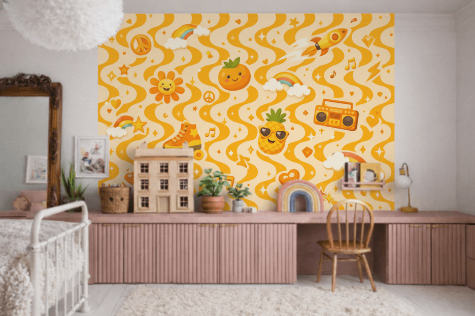 Whimsical Retro Mural