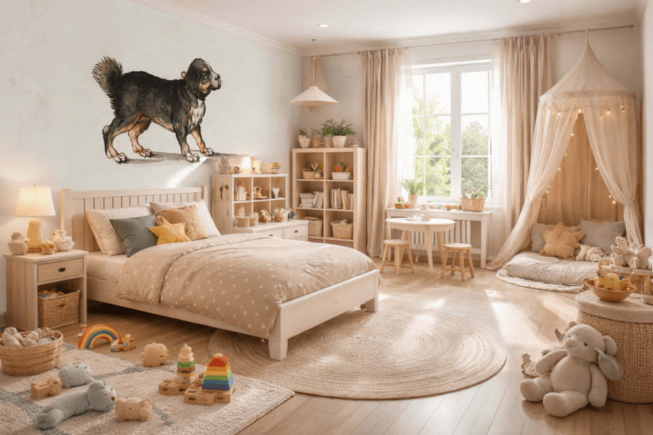 Playful Canine Silhouette