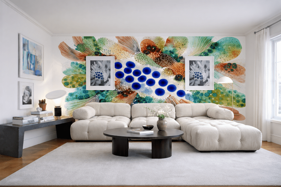 Vibrant Watercolor Ferns