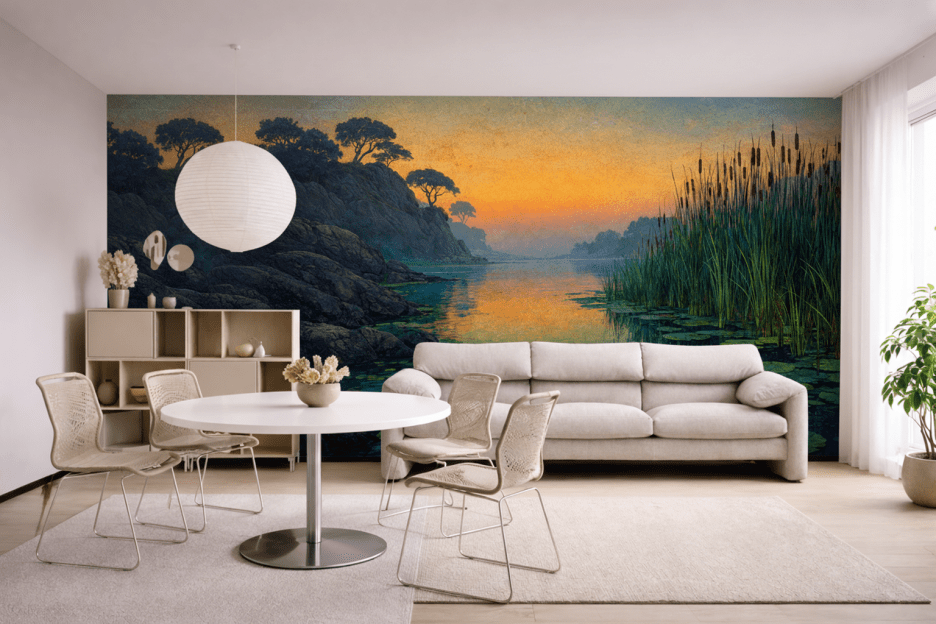 Frosted Riverbank Reflections