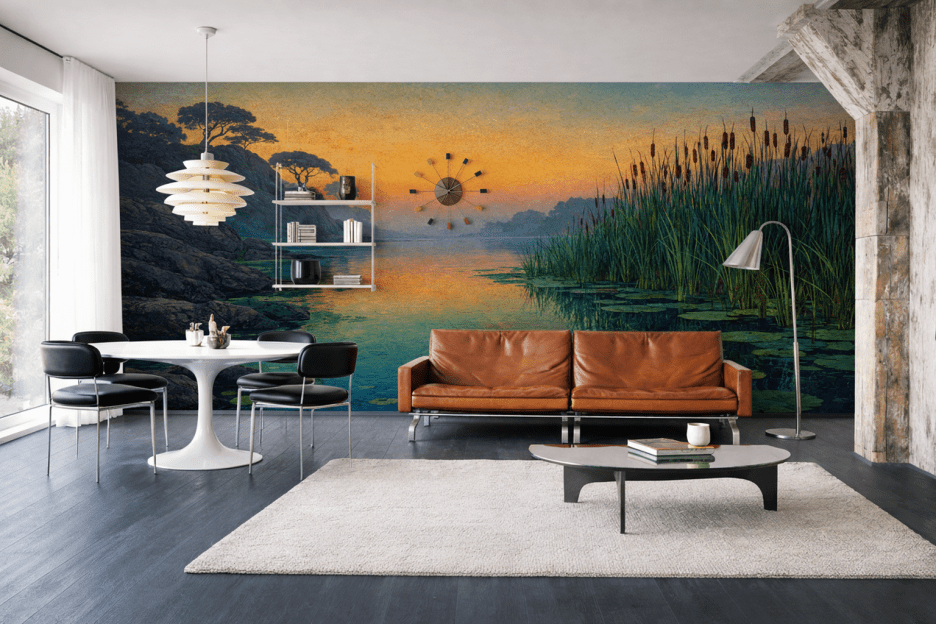 Frosted Riverbank Reflections