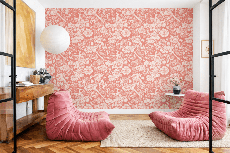 William Morris Coral Blossom Tapestry