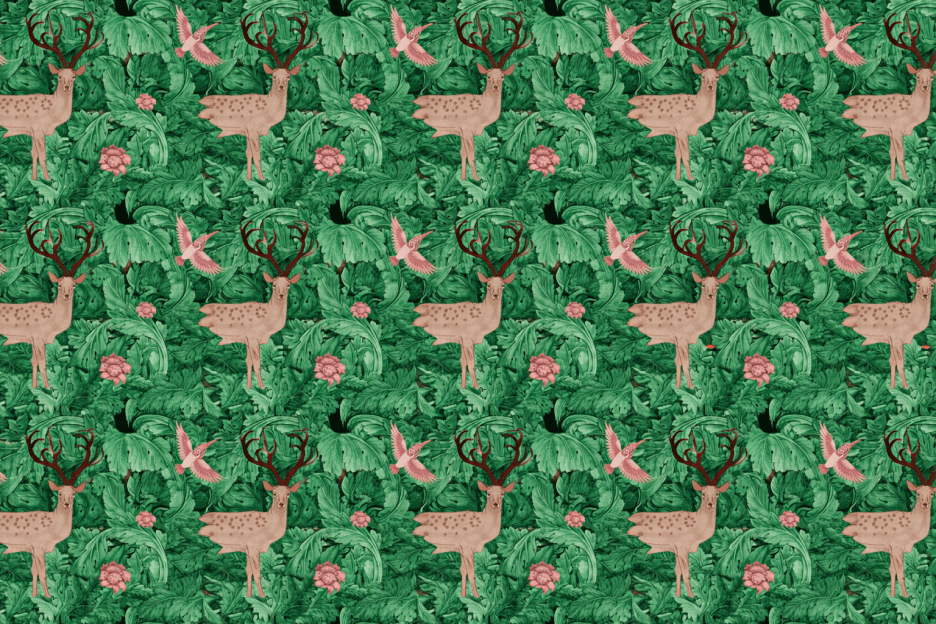 William Morris Verdant Stag Retreat