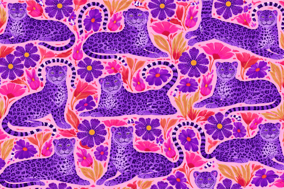 Frosted Feline Tapestry