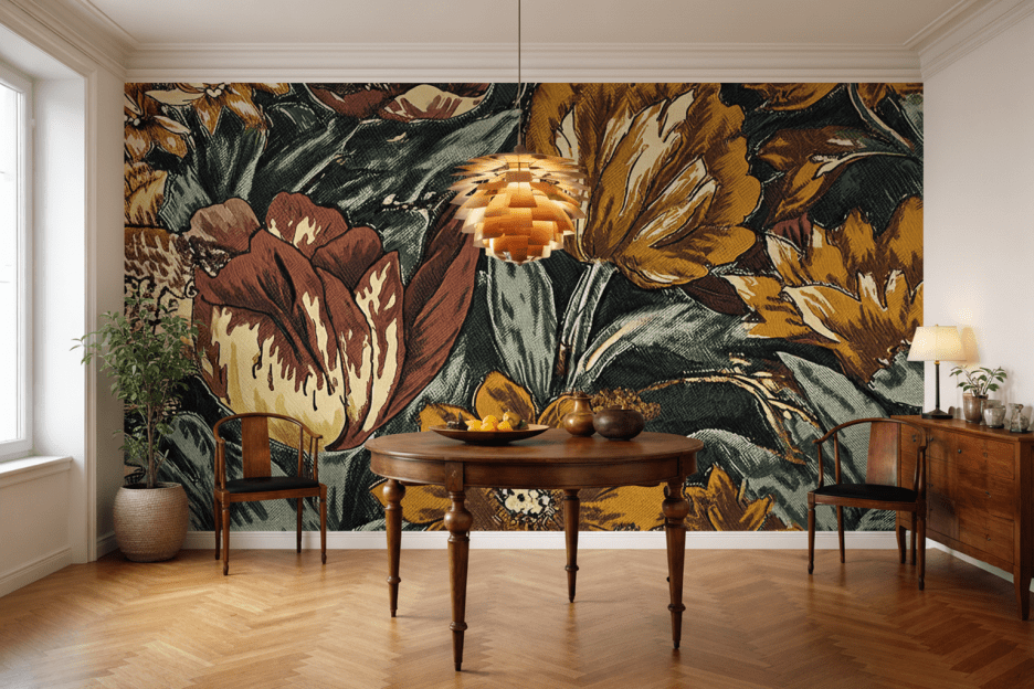 Glowing Blossom Tapestry
