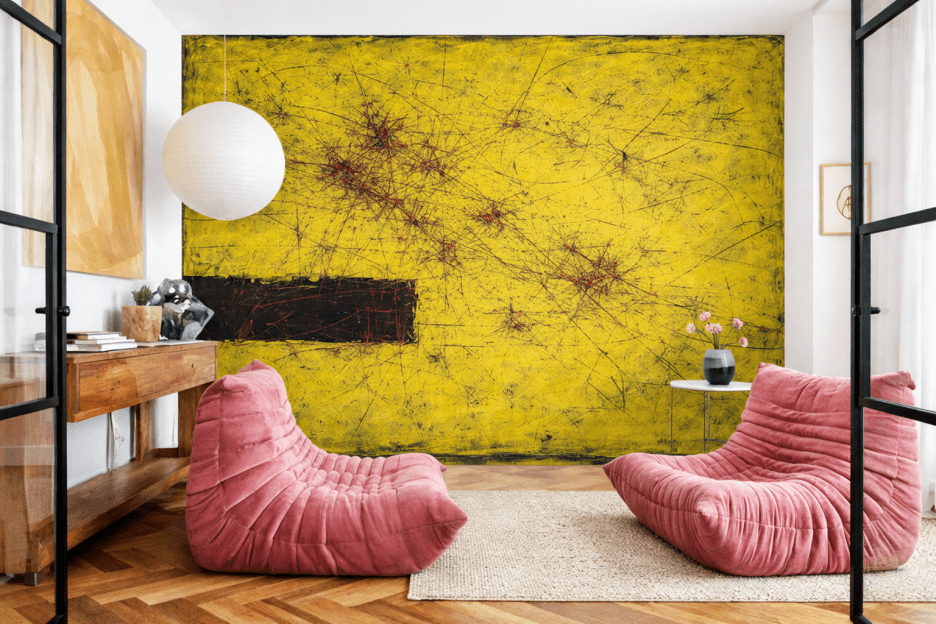 Flecked Saffron Canvas