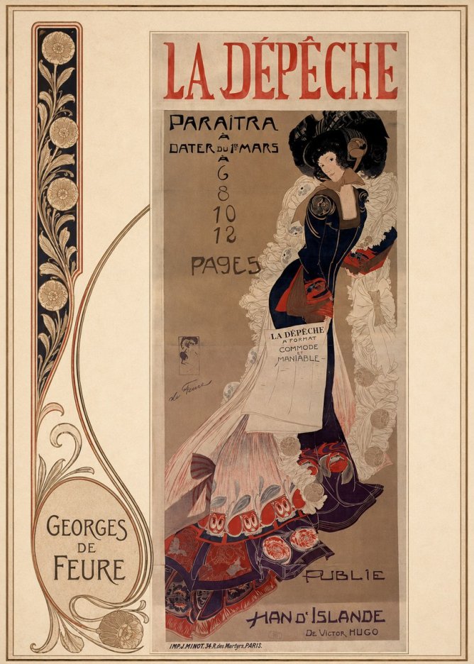 Georges de Feure La Dépêche I No6 - Poster