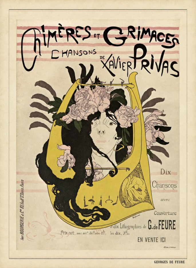 Georges de Feure Chimères Et Grimaces No5 - Poster