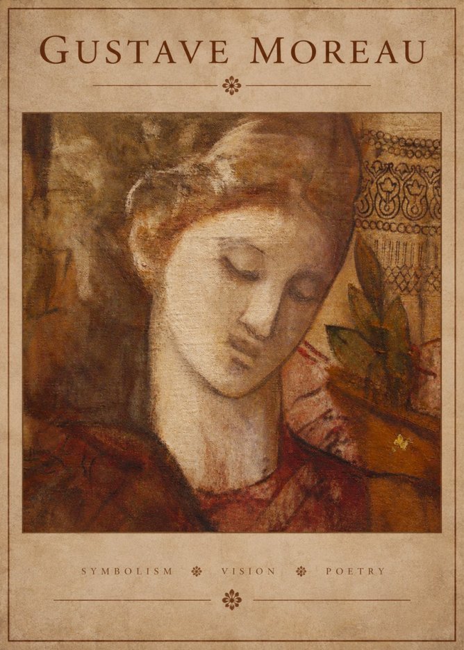 Gustave Moreau Female Head Study No3 - Poster