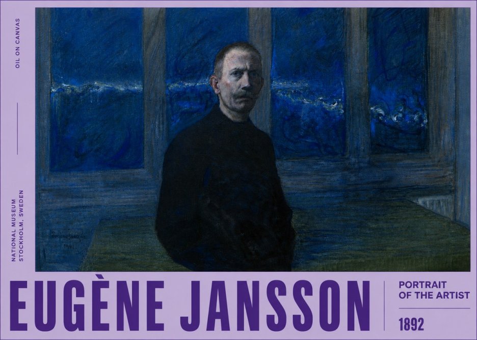 Eugène Jansson Portrait of the Artist I No4 - Poster