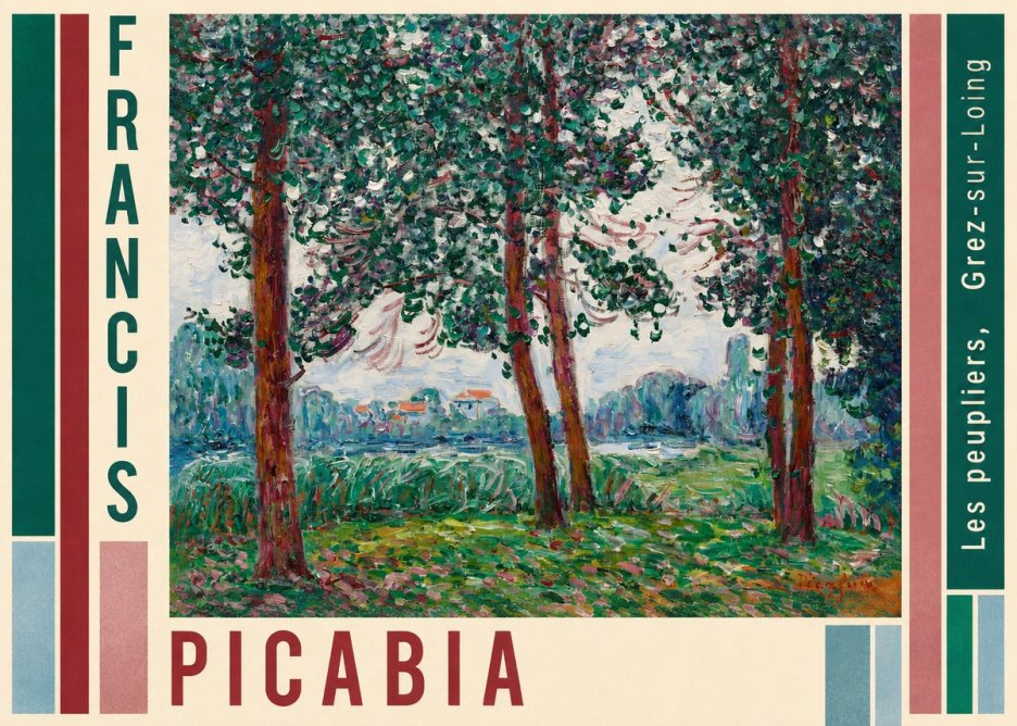 Francis Picabia Les Peupliers, Grez-sur-loing No3 - Poster