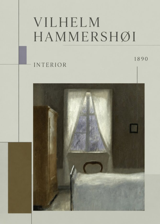 Vilhelm Hammershøi Interior I No5 - Poster