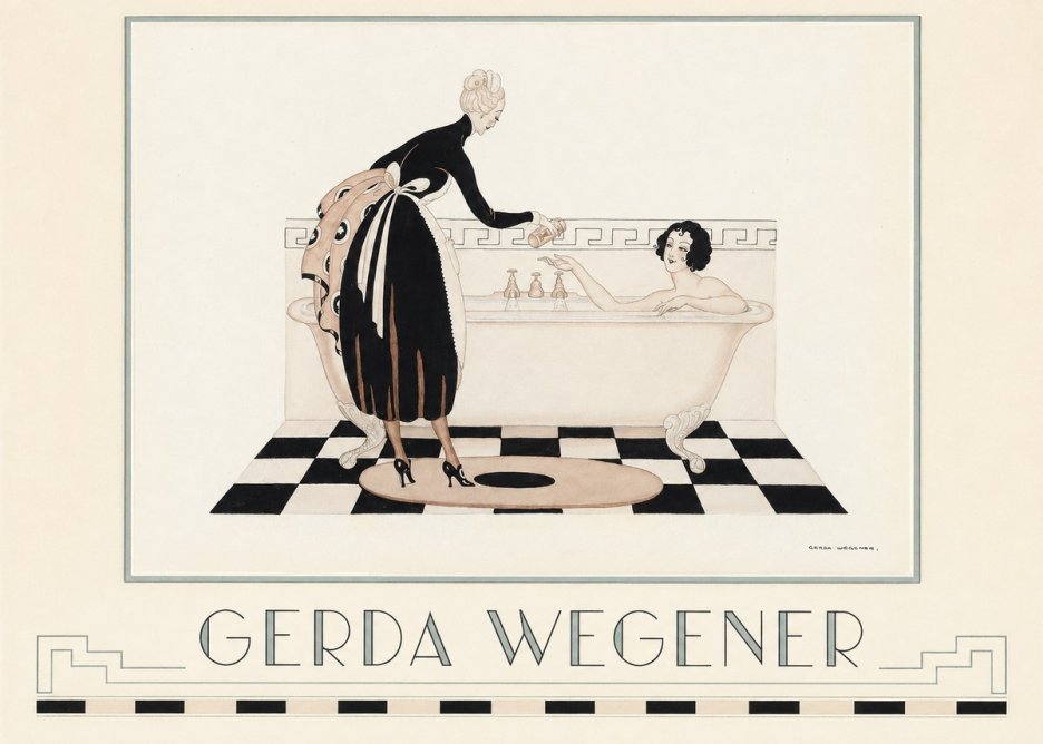 Gerda Wegener Woman in Bathtub No5 - Poster