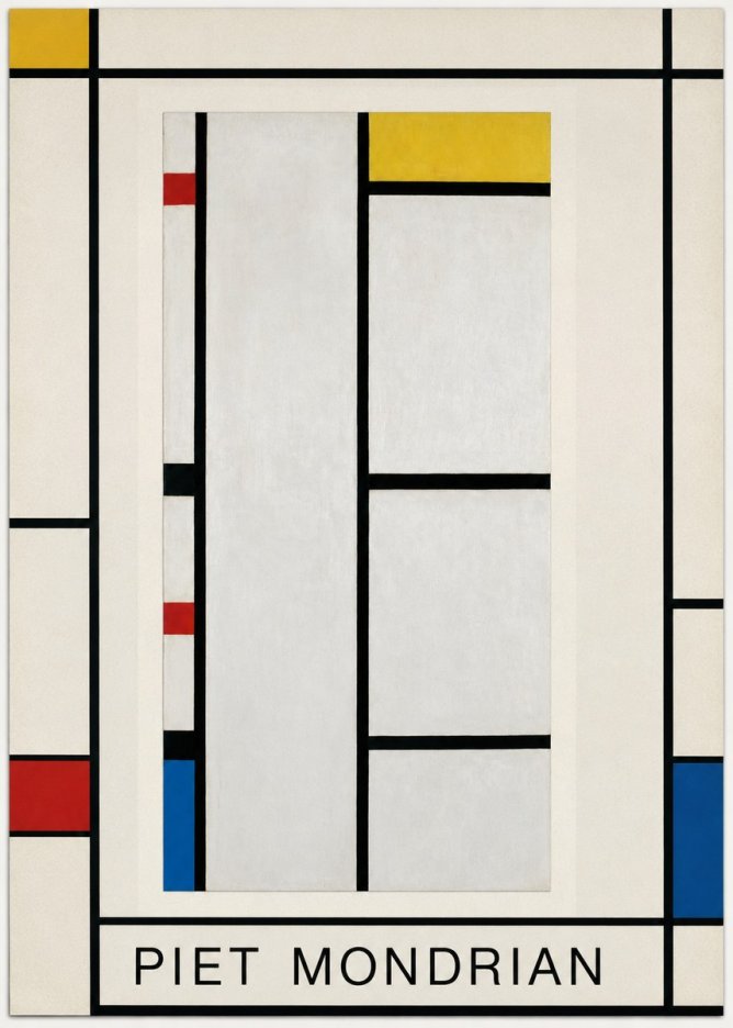 Piet Mondrian Composition with Red, Yellow, and Blue No1 - Poster