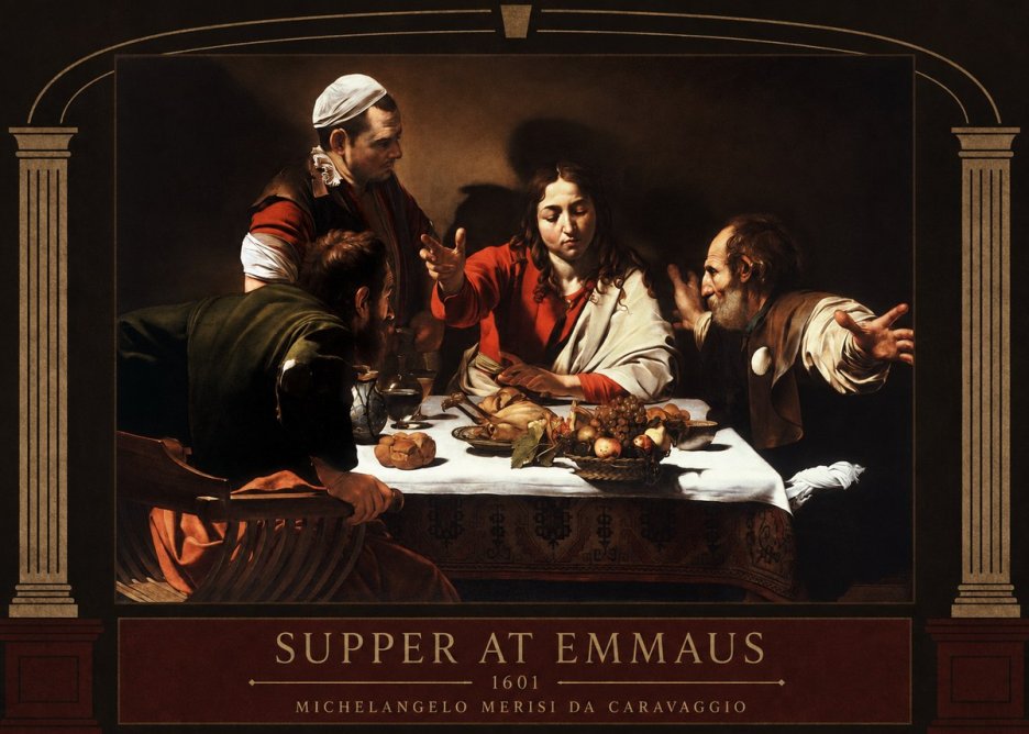 Michelangelo Merisi da Caravaggio Supper at Emmaus No3 - Poster