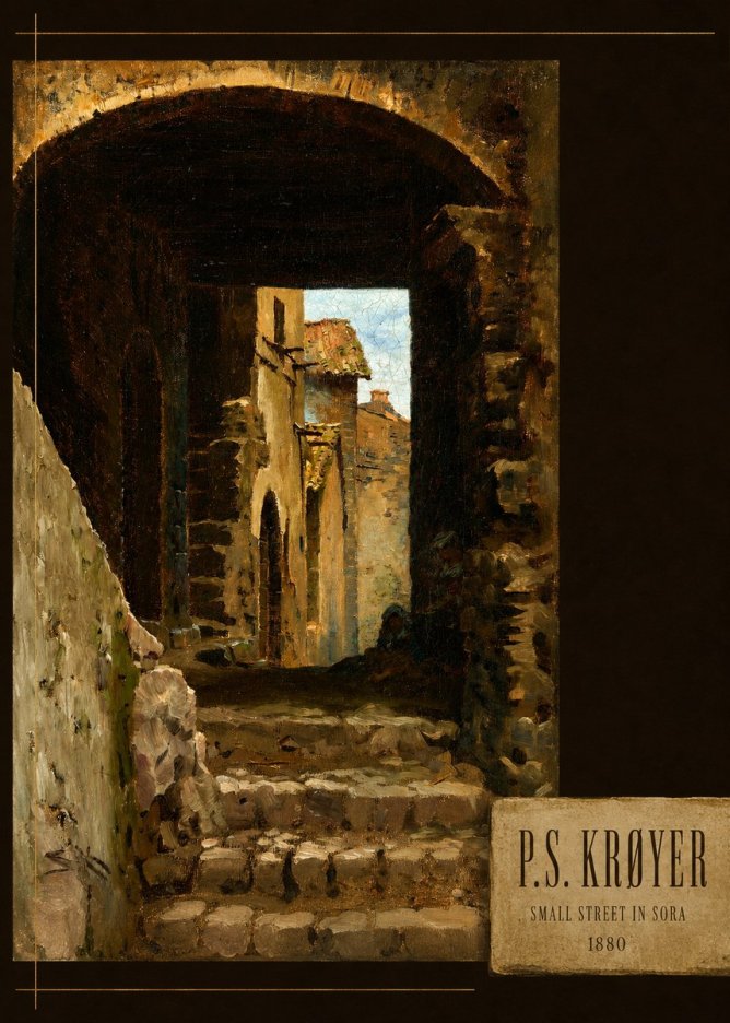 P.S. Krøyer Archway in an Italian Street No4 - Poster