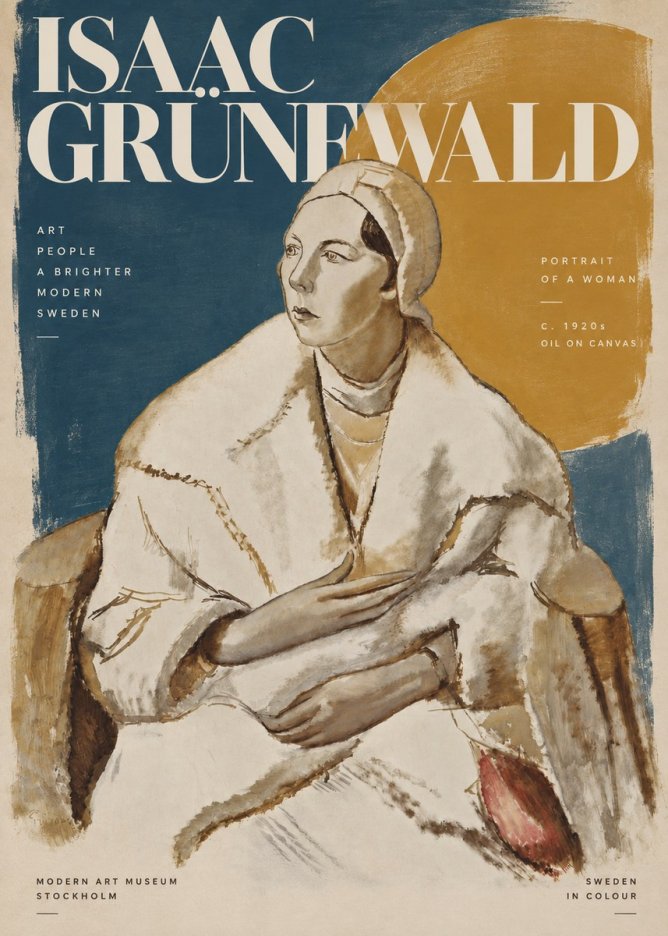 Isaac Grünewald Woman in a White Wrap No5 - Poster