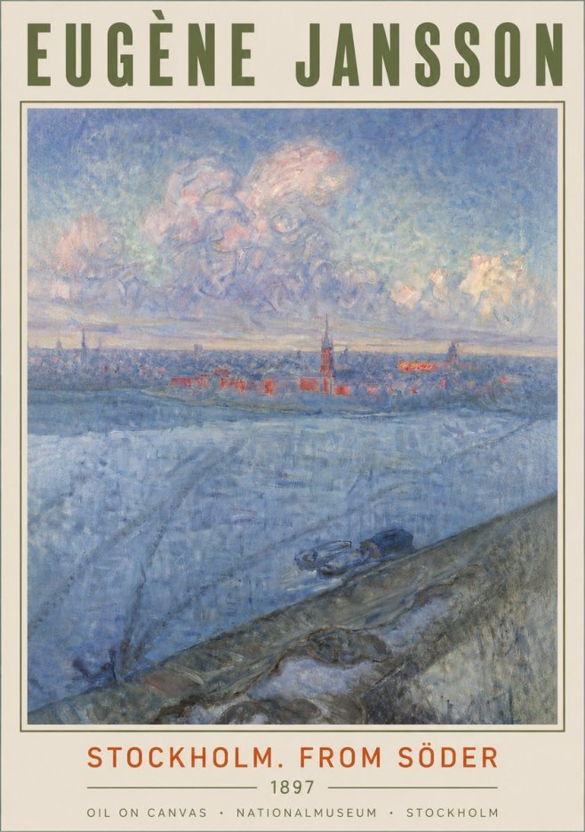 Eugène Jansson Stockholm. from Söder No4 - Poster