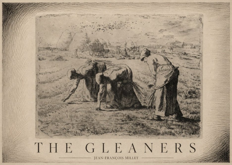 Jean-François Millet The Gleaners No6 - Poster