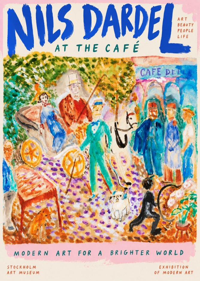 Nils Dardel A Scene from Paris No6 - Poster