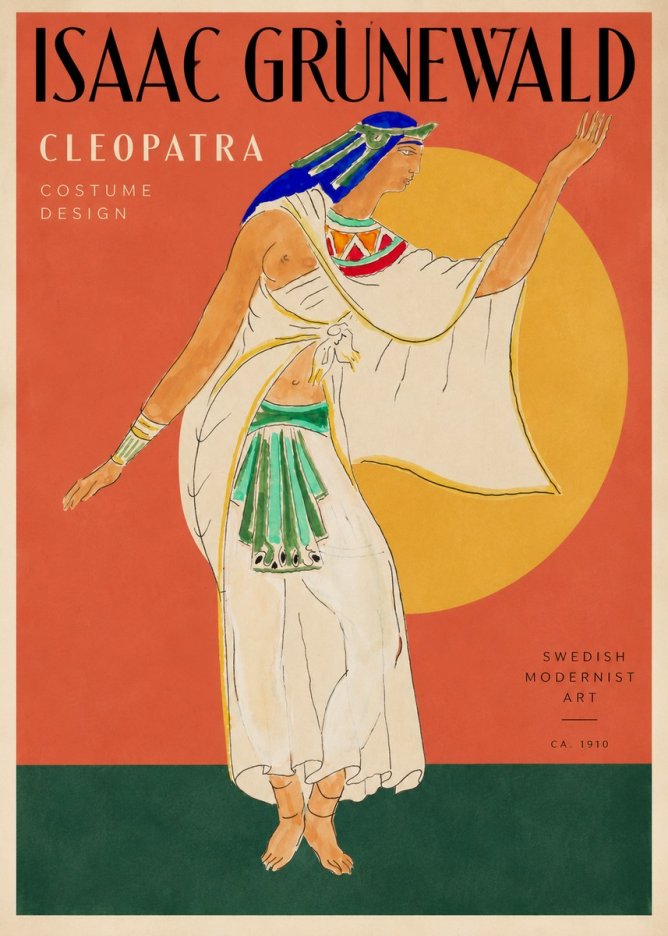 Isaac Grünewald Cleopatra - Costume Design No2 - Poster