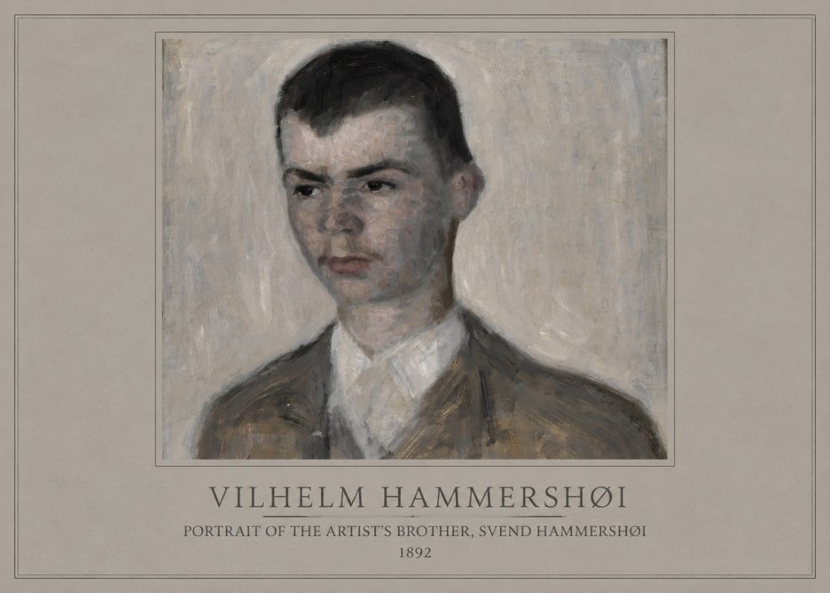 Vilhelm Hammershøi Portrait of the Artist's Brother, Svend Hammershøi No1 - Poster