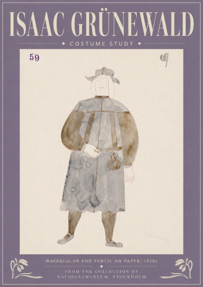 Isaac Grünewald Costume Study I No5 - Poster