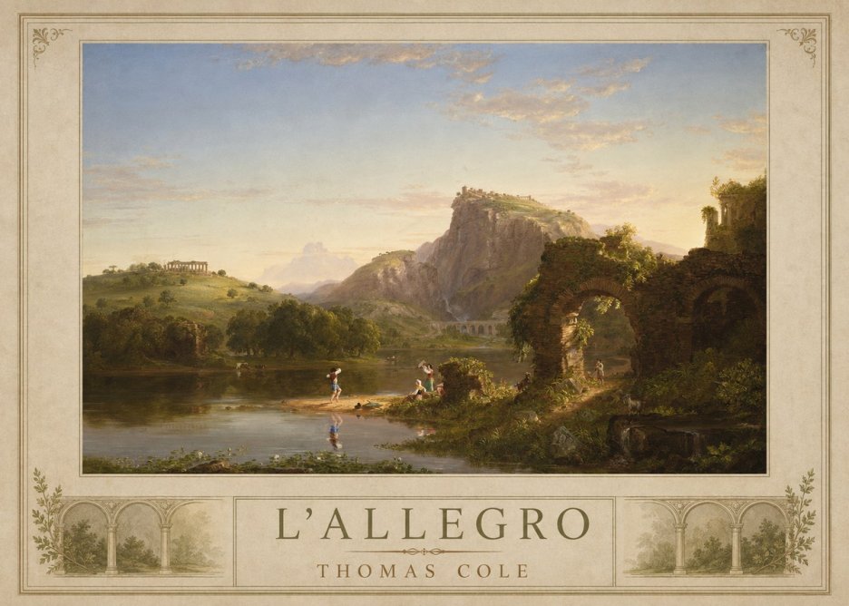 Thomas Cole L'allegro No1 - Poster