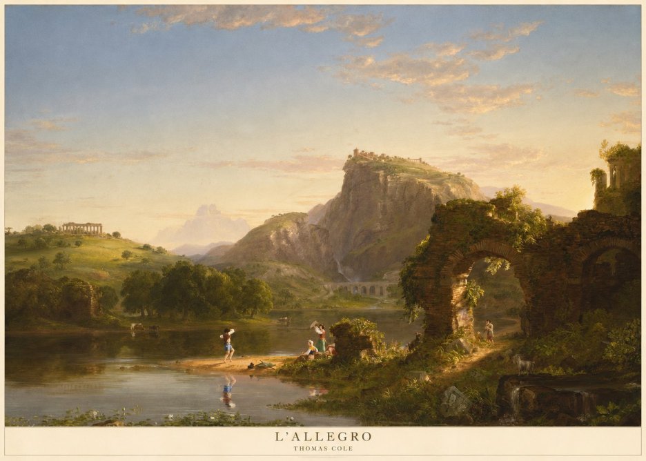 Thomas Cole L'allegro No5 - Poster