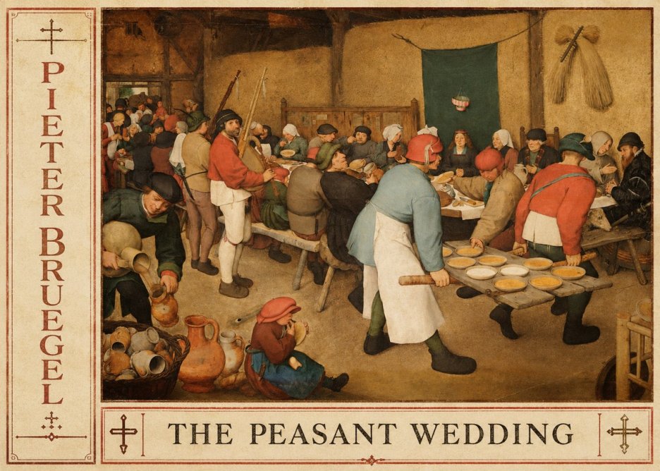Pieter Bruegel The Peasant Wedding I No3 - Poster