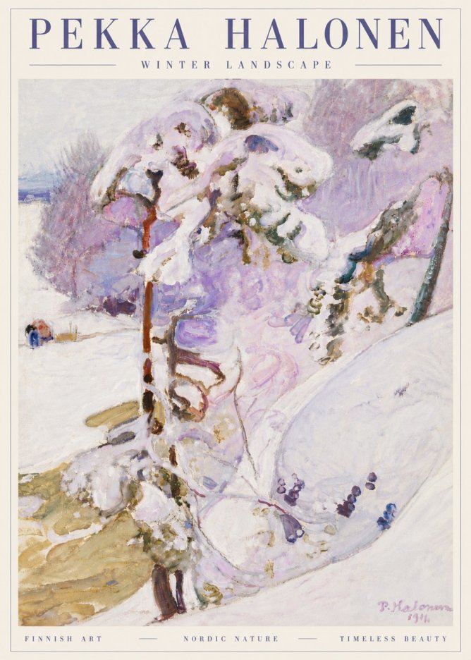 Pekka Halonen Winter Landscape No6 - Poster