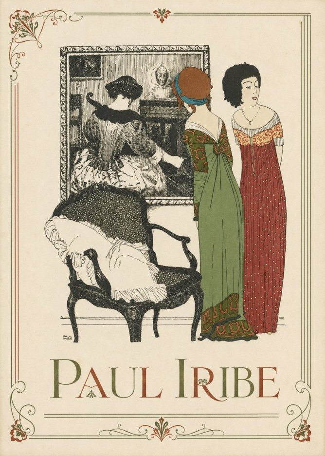 Paul Iribe Elegant Interior Scene No1 - Poster