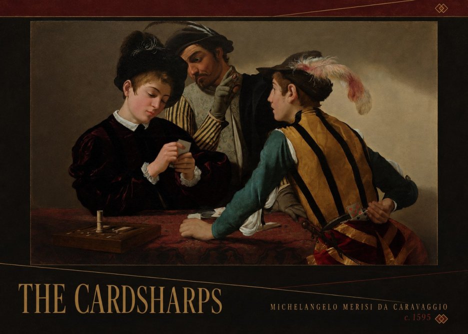 Michelangelo Merisi da Caravaggio The Cardsharps I No4 - Poster