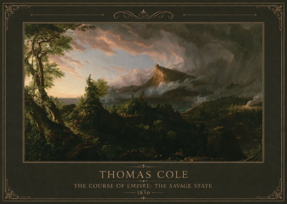 Thomas Cole The Course of Empire: the Savage State I No1 - Poster
