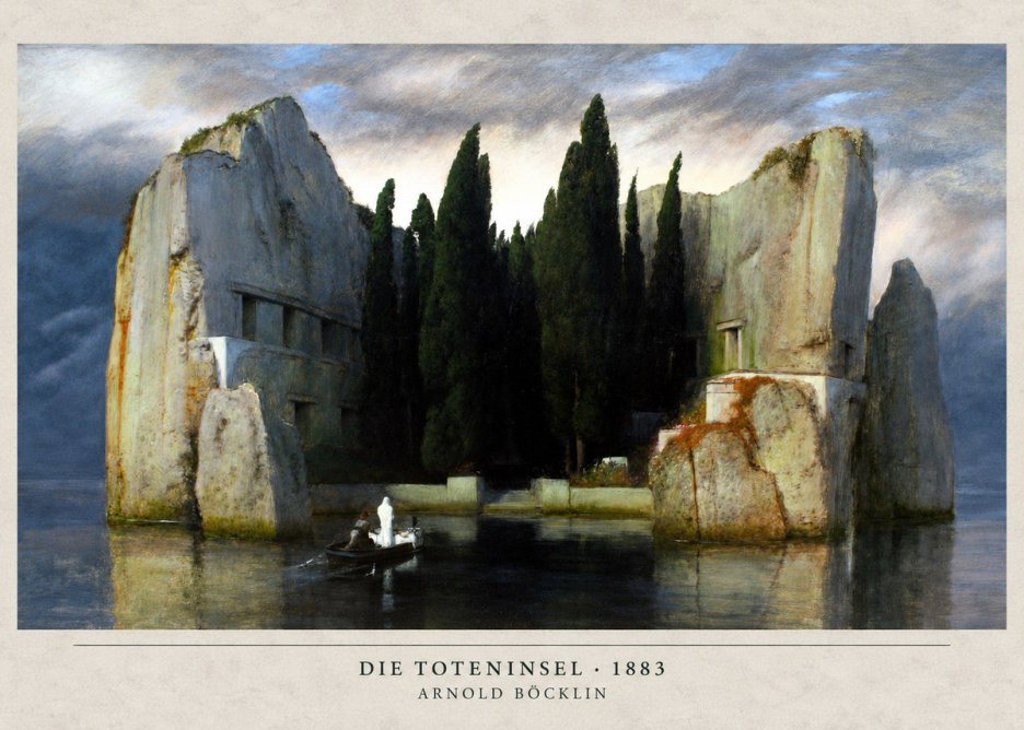 Arnold Böcklin Die Toteninsel I No6 - Poster