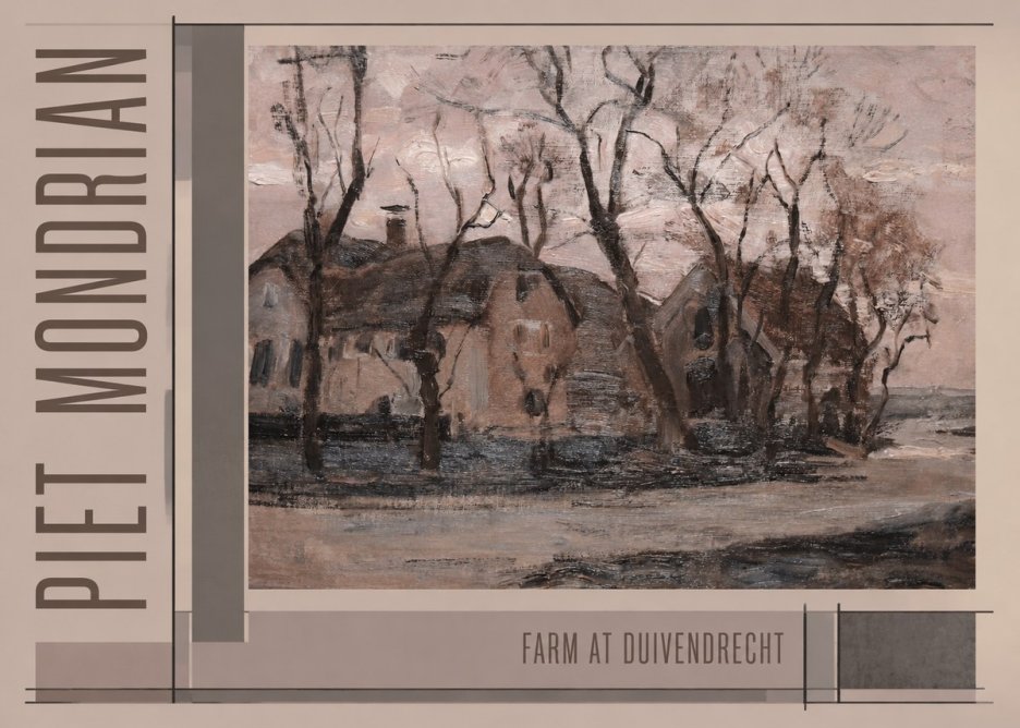 Piet Mondrian Farm at Duivendrecht No6 - Poster