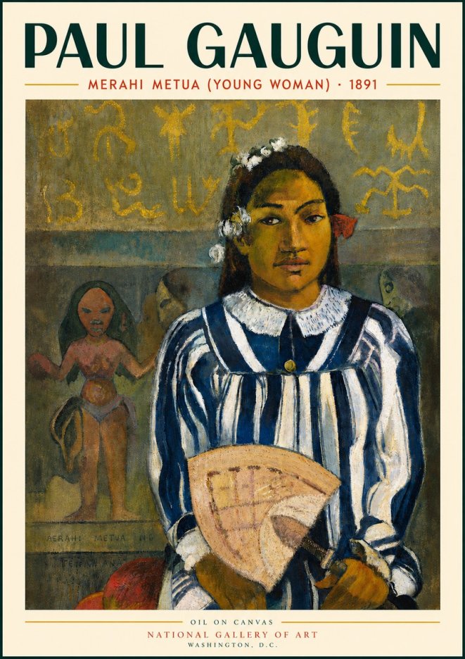 Paul Gauguin Merahi Metua (Young Woman) No3 - Poster