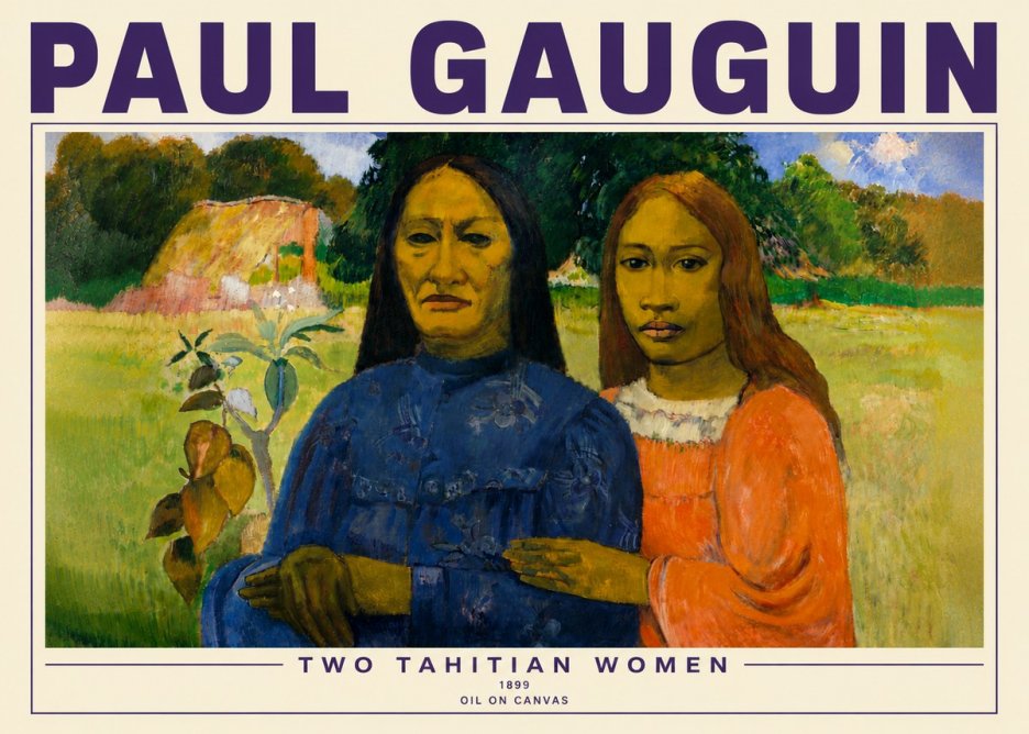 Paul Gauguin Two Tahitian Women II No6 - Poster