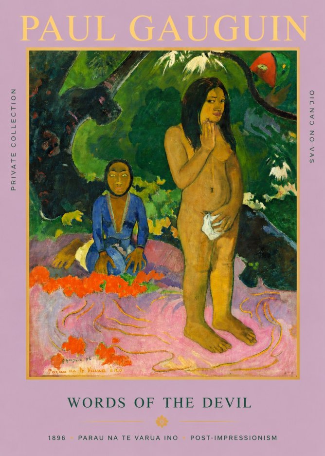 Paul Gauguin Words of the Devil No3 - Poster