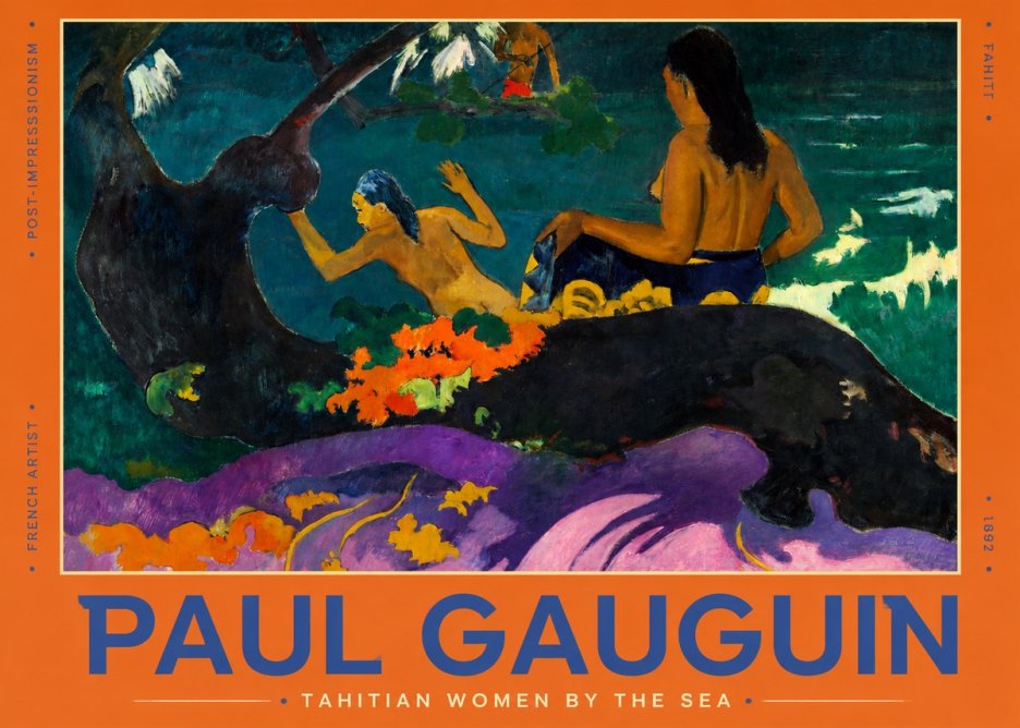 Paul Gauguin Tahitian Women by the Sea No2 - Poster