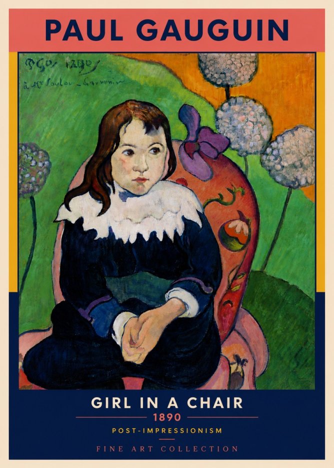 Paul Gauguin Girl in a Chair No6 - Poster