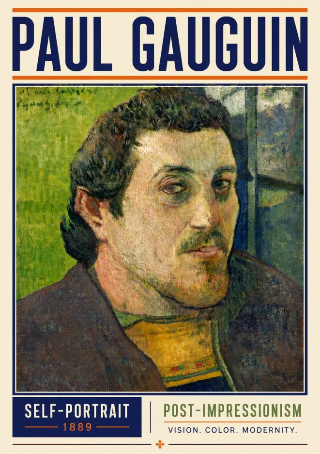 Paul Gauguin Self-portrait (1889) No6 - Poster