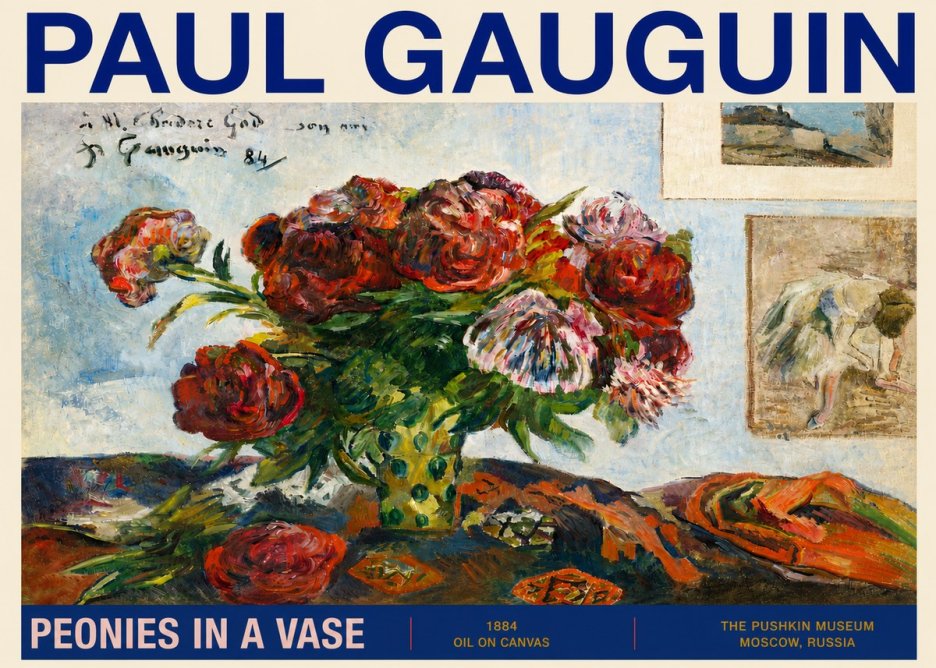 Paul Gauguin Peonies in a Vase No4 - Poster